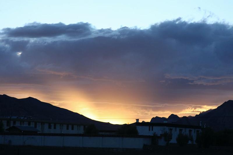 166 Sunset over the Shekar Guest House where we stayed overnight.jpg